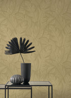 201292323 Yuto Gold Vegetals Wallpaper by Casadeco