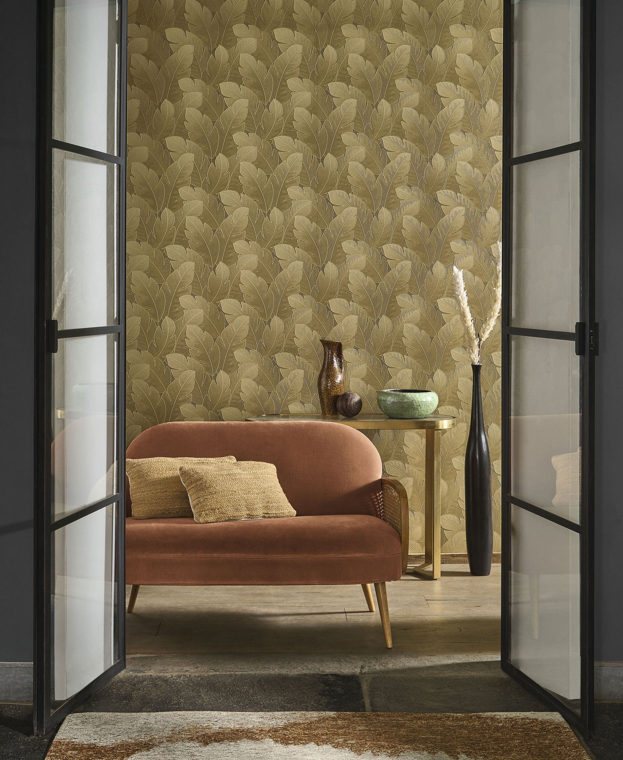 201292888 Yuto Tabac Vegetals Wallpaper by Casadeco