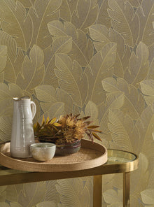 201292888 Yuto Tabac Vegetals Wallpaper by Casadeco