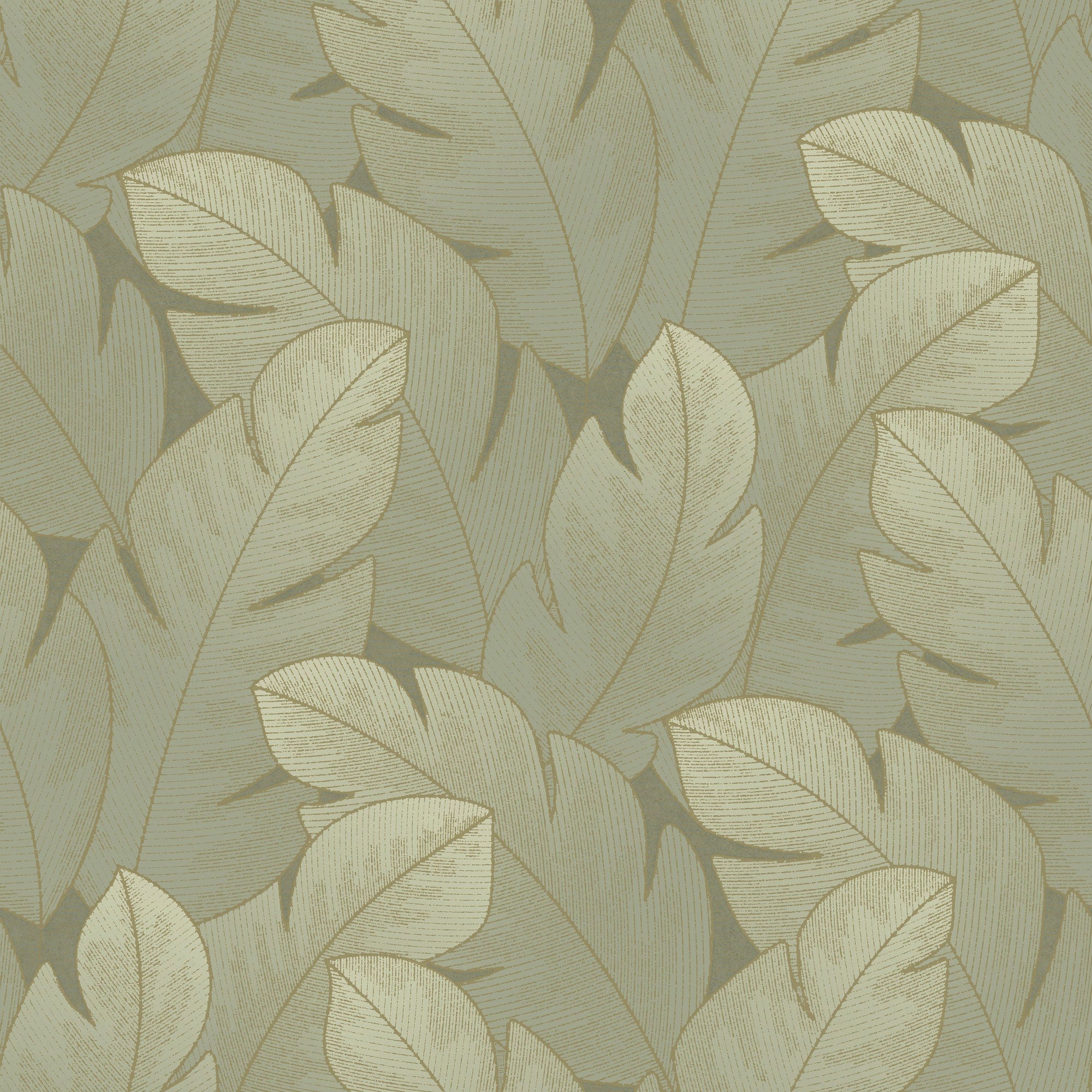 201297447 Yuto Vert Eucalyptus Vegetals Wallpaper by Casadeco