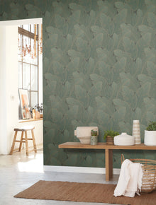 201297808 Yuto Vert Emeraude Vegetals Wallpaper by Casadeco