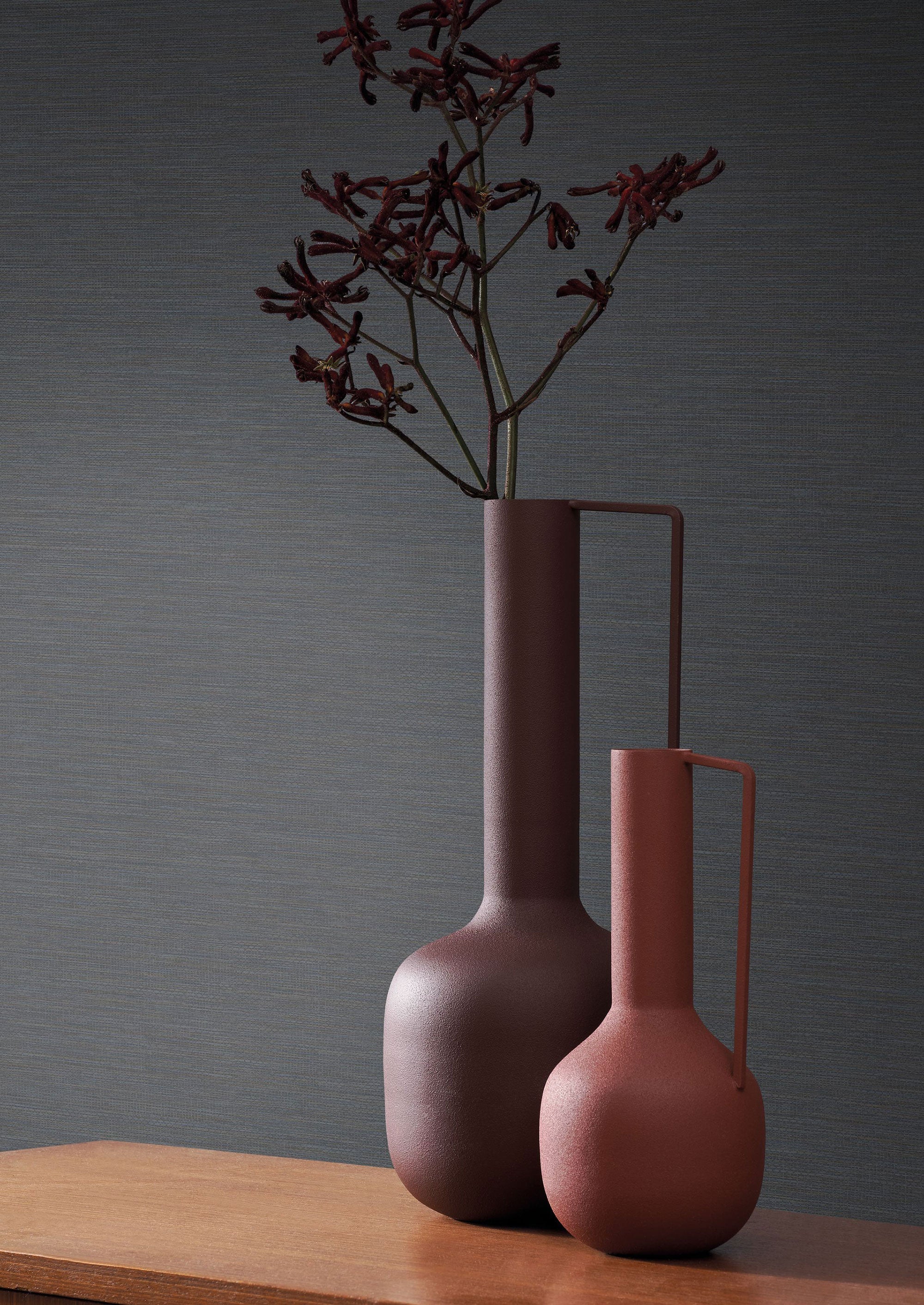 201306868 Boaco Bleu Indigo Vegetals Wallpaper by Casadeco