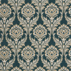 201986666 Hypnose Bleu Paon Wallpaper by Casadeco