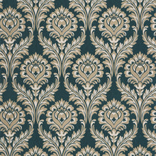 201986666 Hypnose Bleu Paon Wallpaper by Casadeco