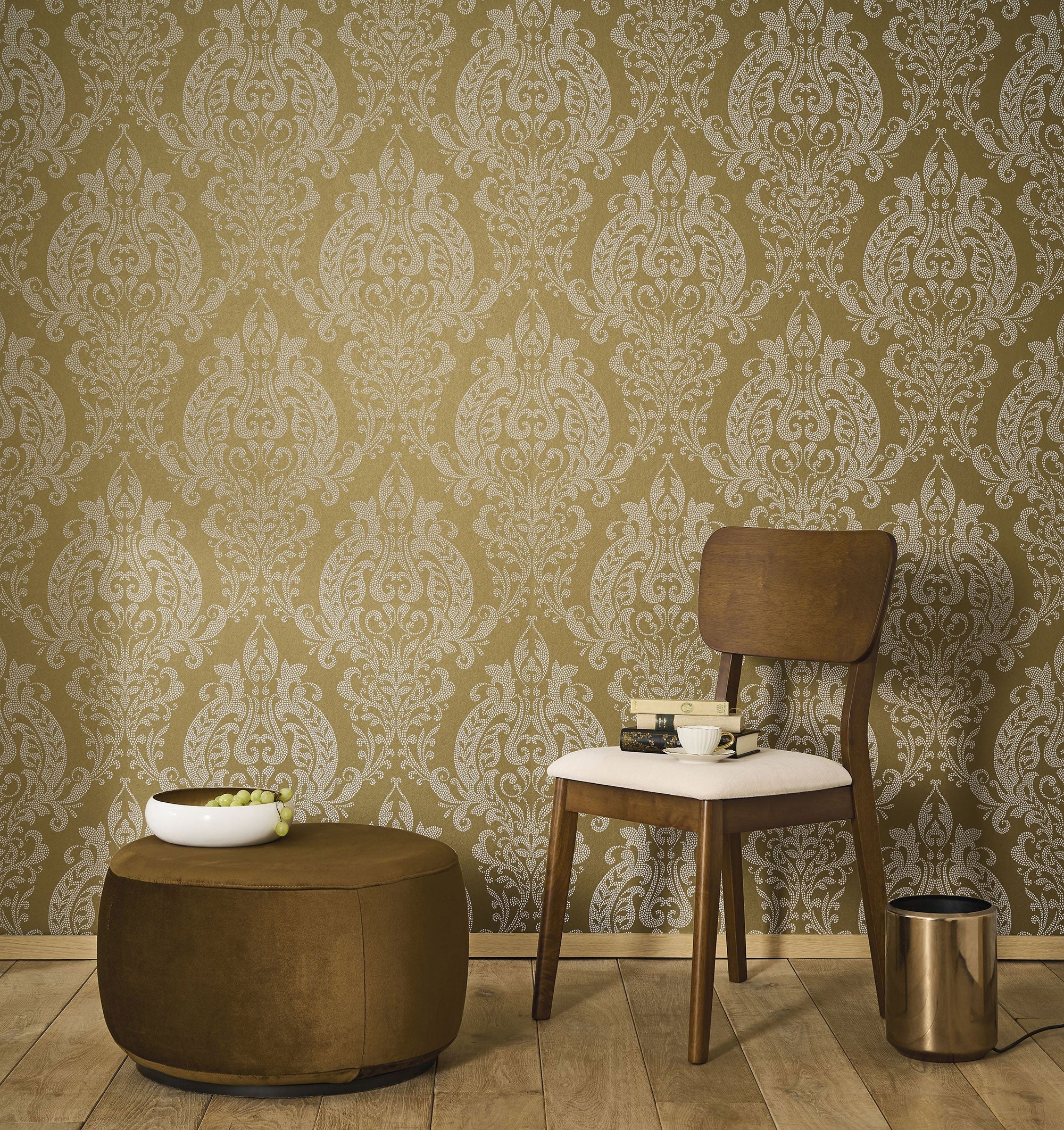 201992849 Quintessence Bronze Wallpaper by Casadeco