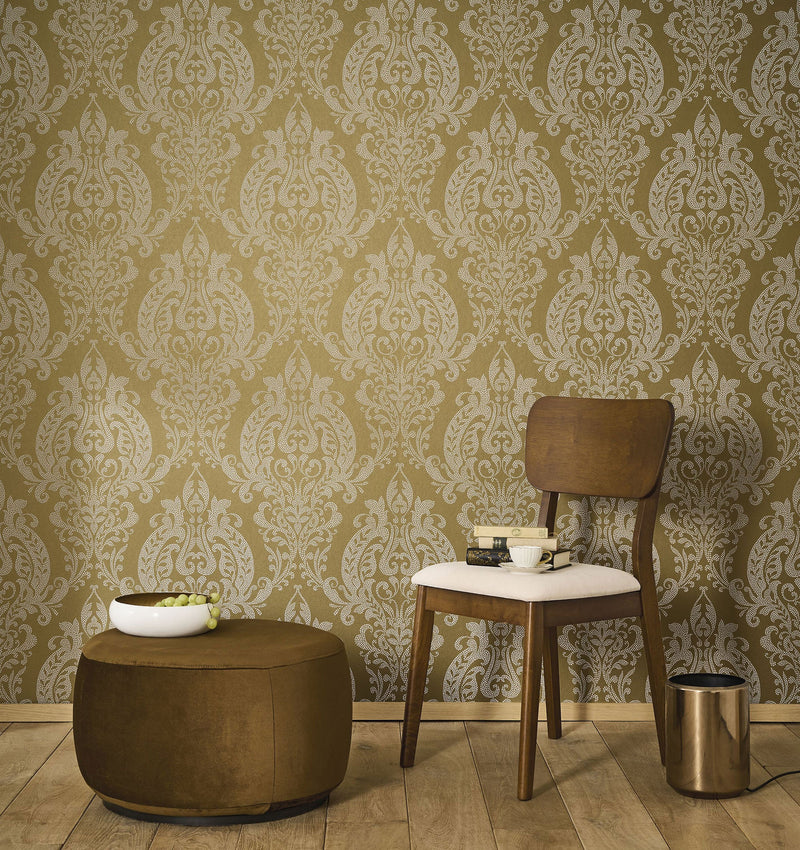 201992849 Quintessence Bronze Wallpaper by Casadeco