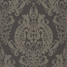 201999710 Quintessence Noir Fusain Wallpaper by Casadeco