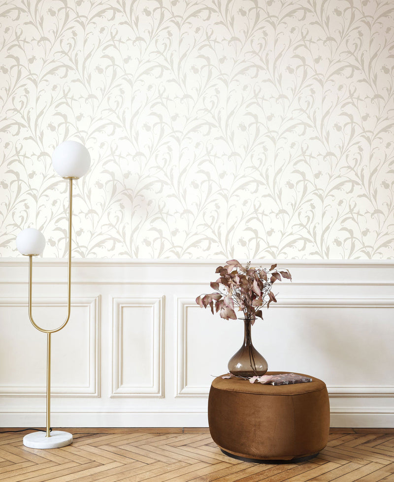 202000245 Opaline Beige Parchemin Wallpaper by Casadeco