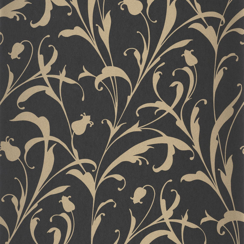 202009277 Opaline Noir Fusain Wallpaper by Casadeco