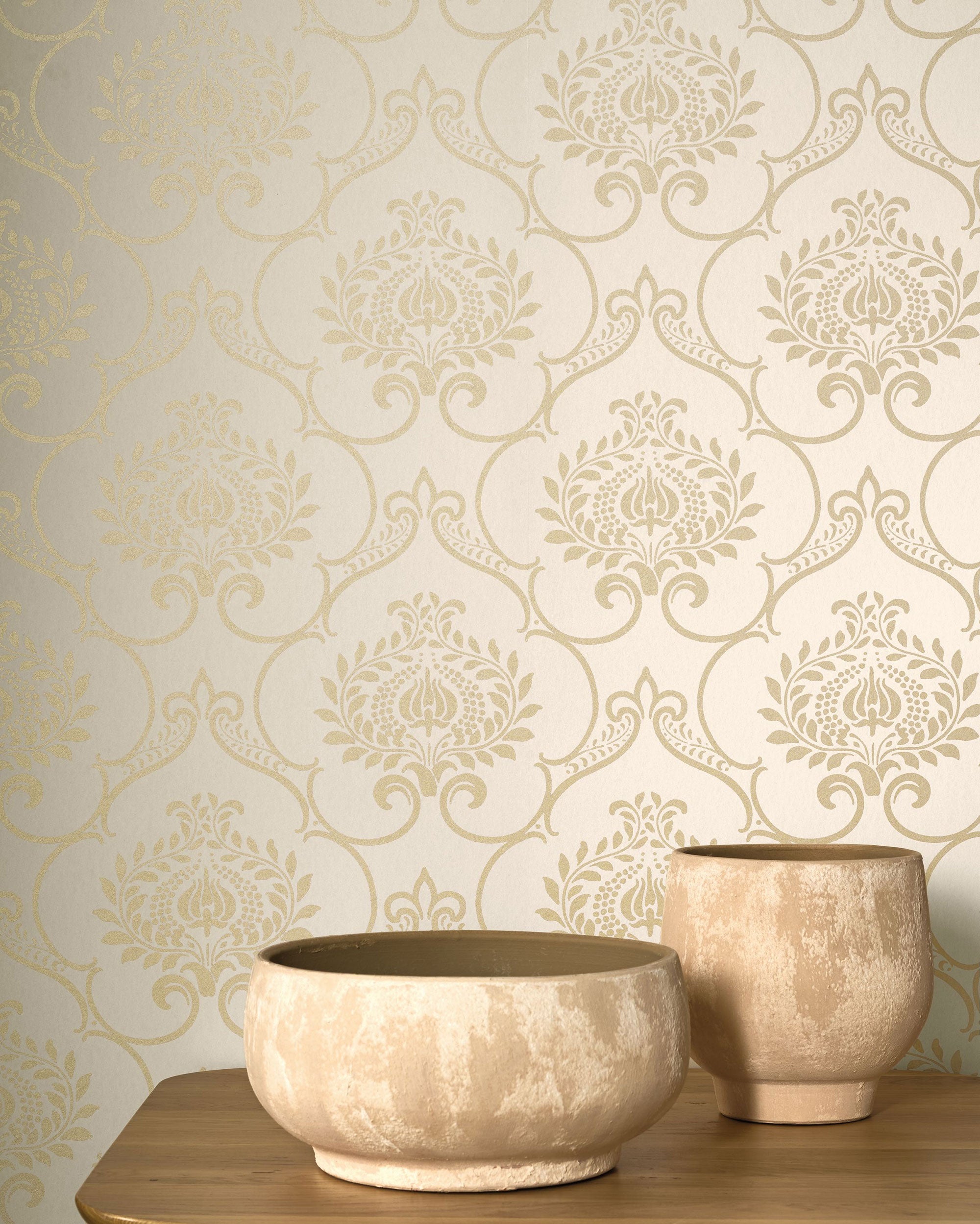 202011352 Panache Champagne Wallpaper by Casadeco