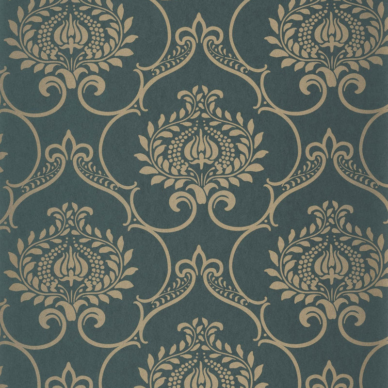 202017900 Panache Vert Empire Wallpaper by Casadeco