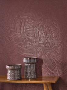 202028943 Infusion Rouge Grenat Wallpaper by Casadeco