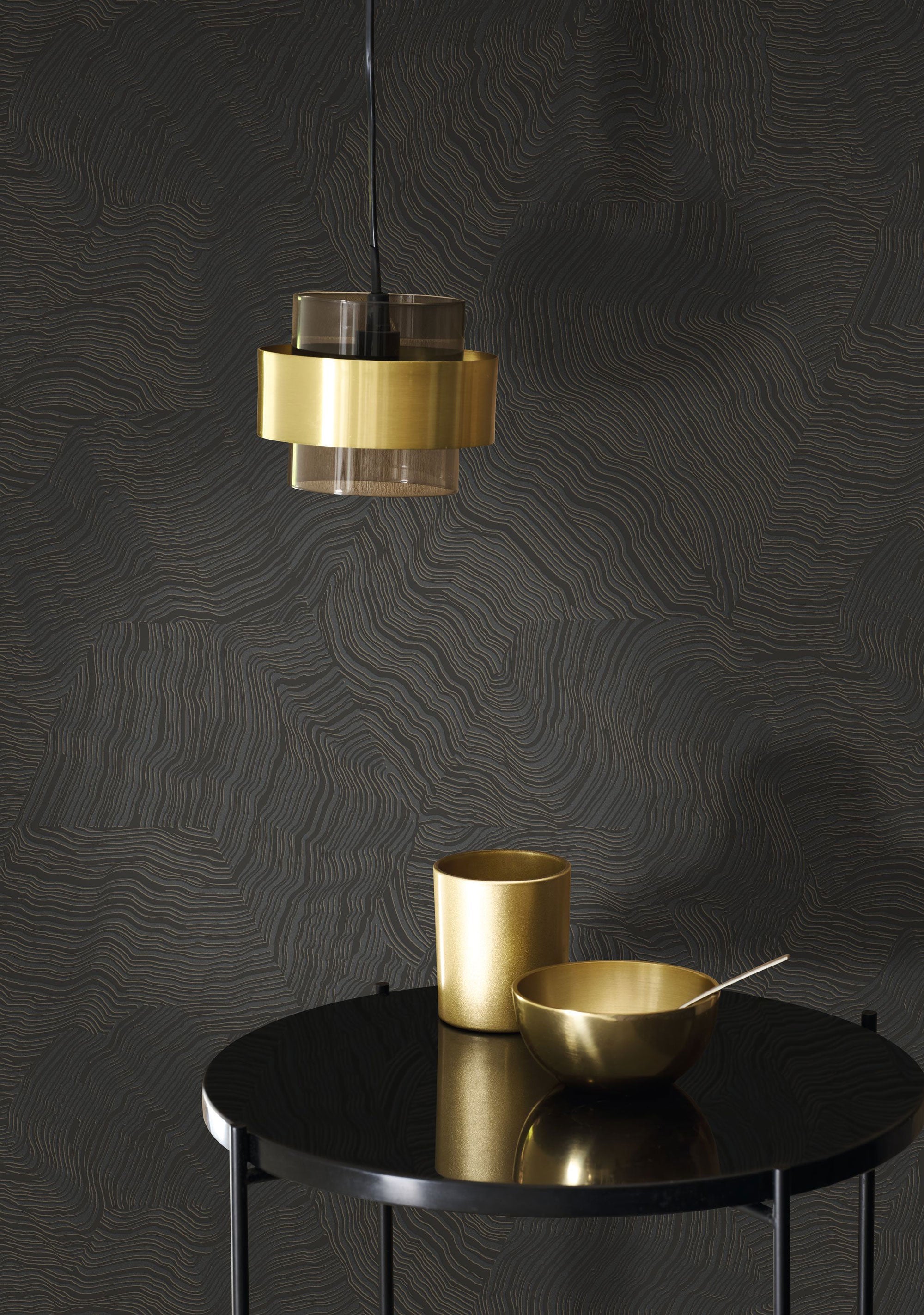 202029780 Infusion Noir Wallpaper by Casadeco