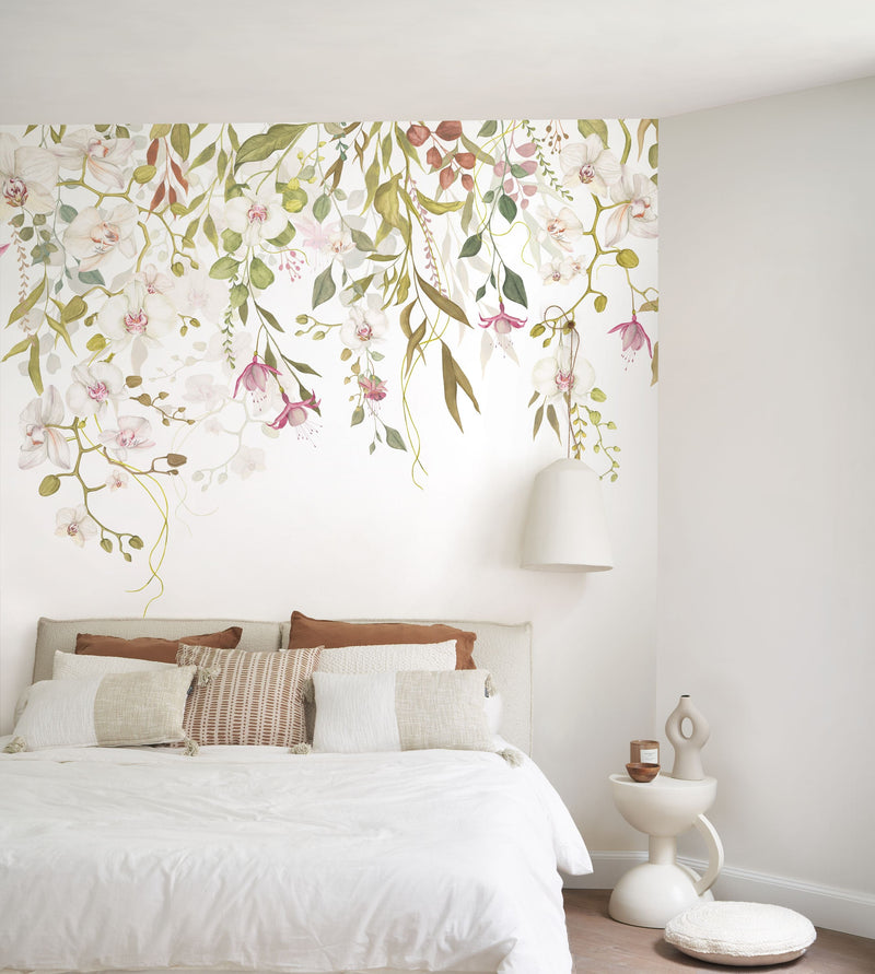 Orchidees En Vol Rose Petale Wonderwalls 3 Mural by Casadeco (300x250cm)