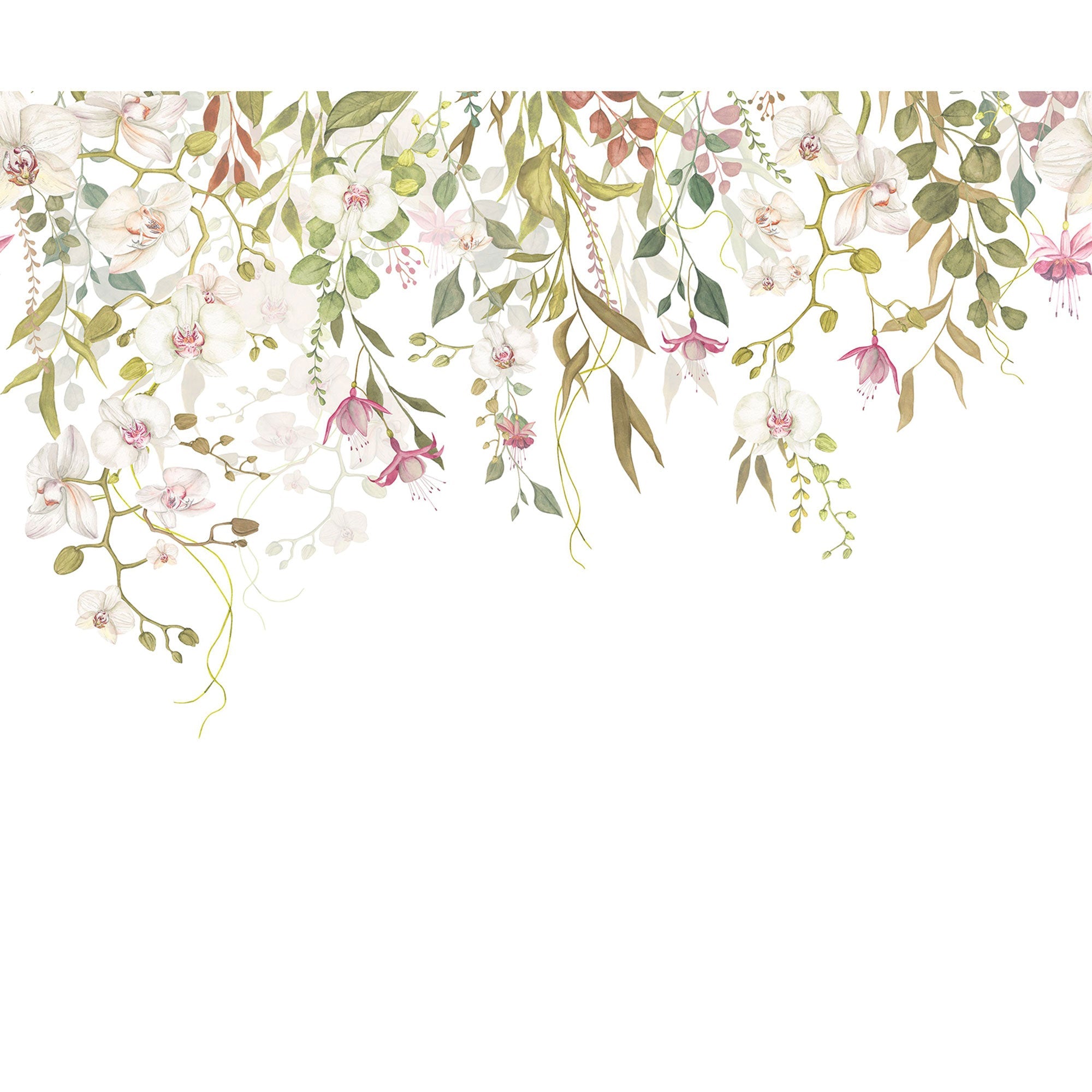 Orchidees En Vol Rose Petale Wonderwalls 3 Mural by Casadeco (300x250cm)
