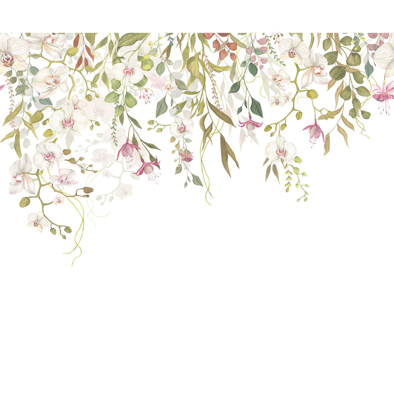 Orchidees En Vol Rose Petale Wonderwalls 3 Mural by Casadeco (300x250cm)