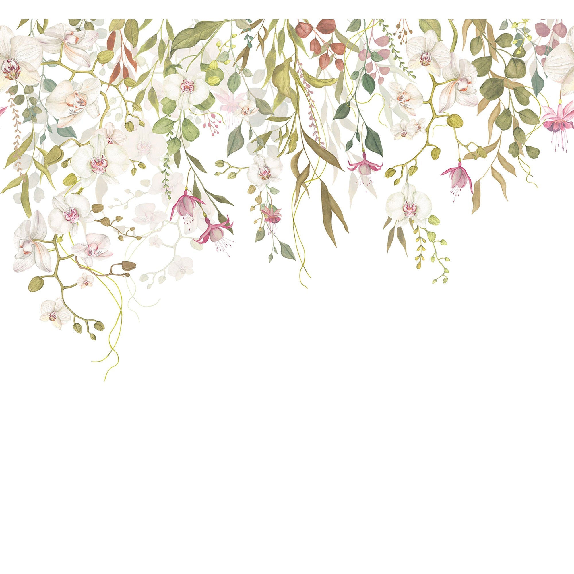 Orchidees En Vol Rose Petale Wonderwalls 3 Mural by Casadeco (300x280cm)