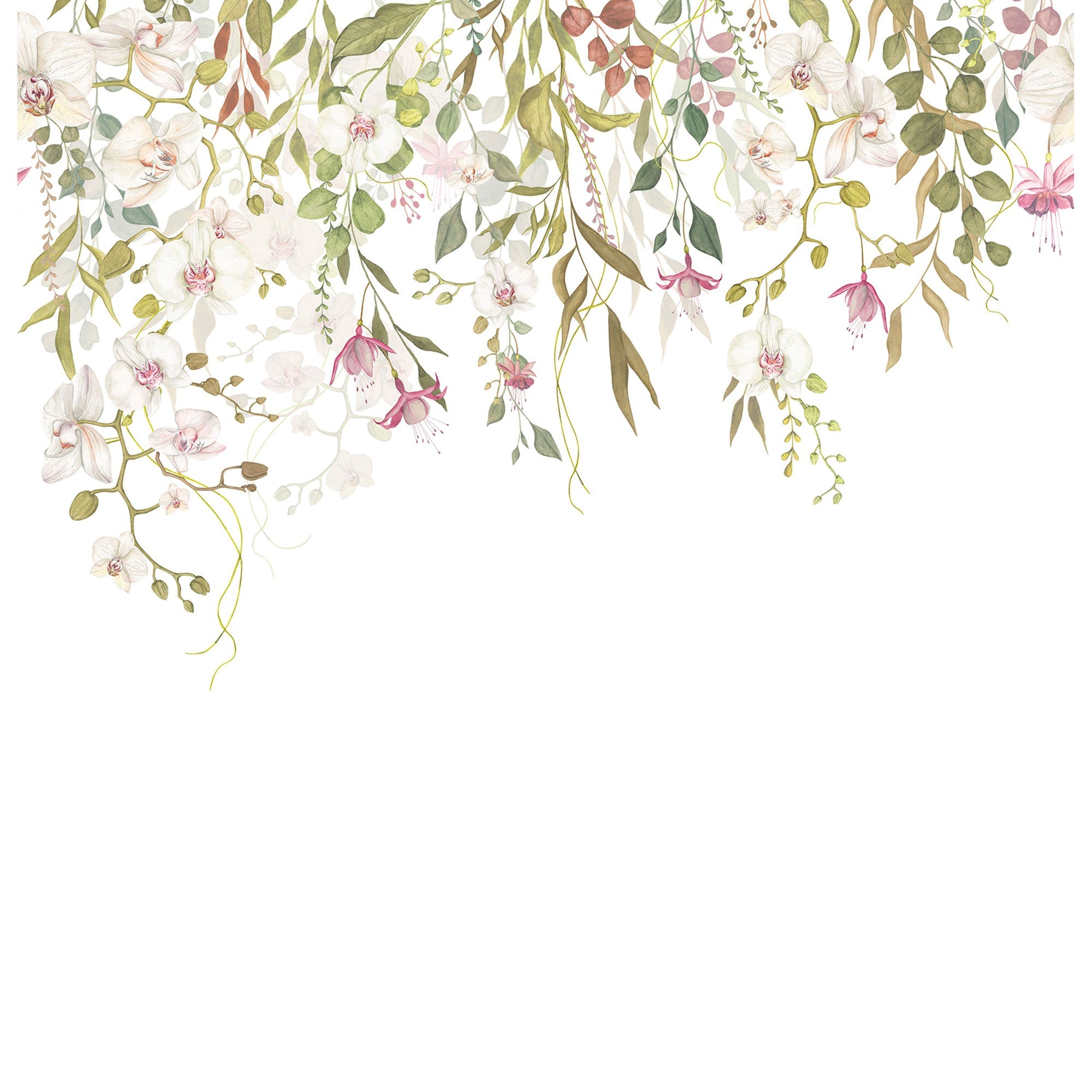 Orchidees En Vol Rose Petale Wonderwalls 3 Mural by Casadeco (300x310cm)