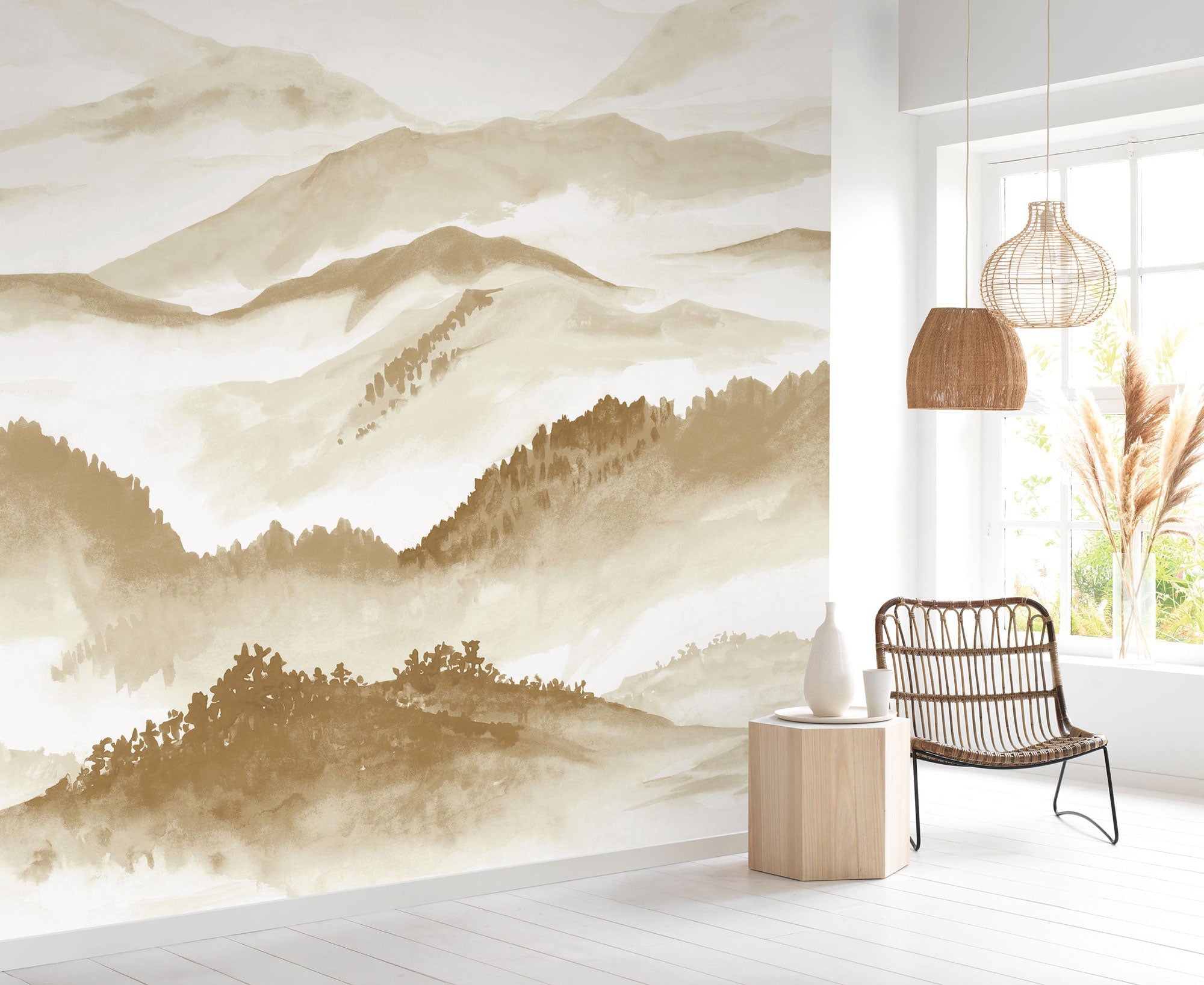 Echo Des Vallees Sepia Wonderwalls 3 Mural by Casadeco (200x280cm)