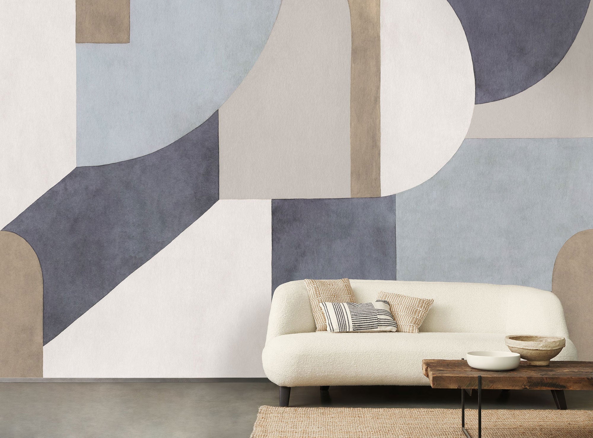 Empire Des Formes Bleu Orage Wonderwalls 3 Mural by Casadeco (400x280cm)