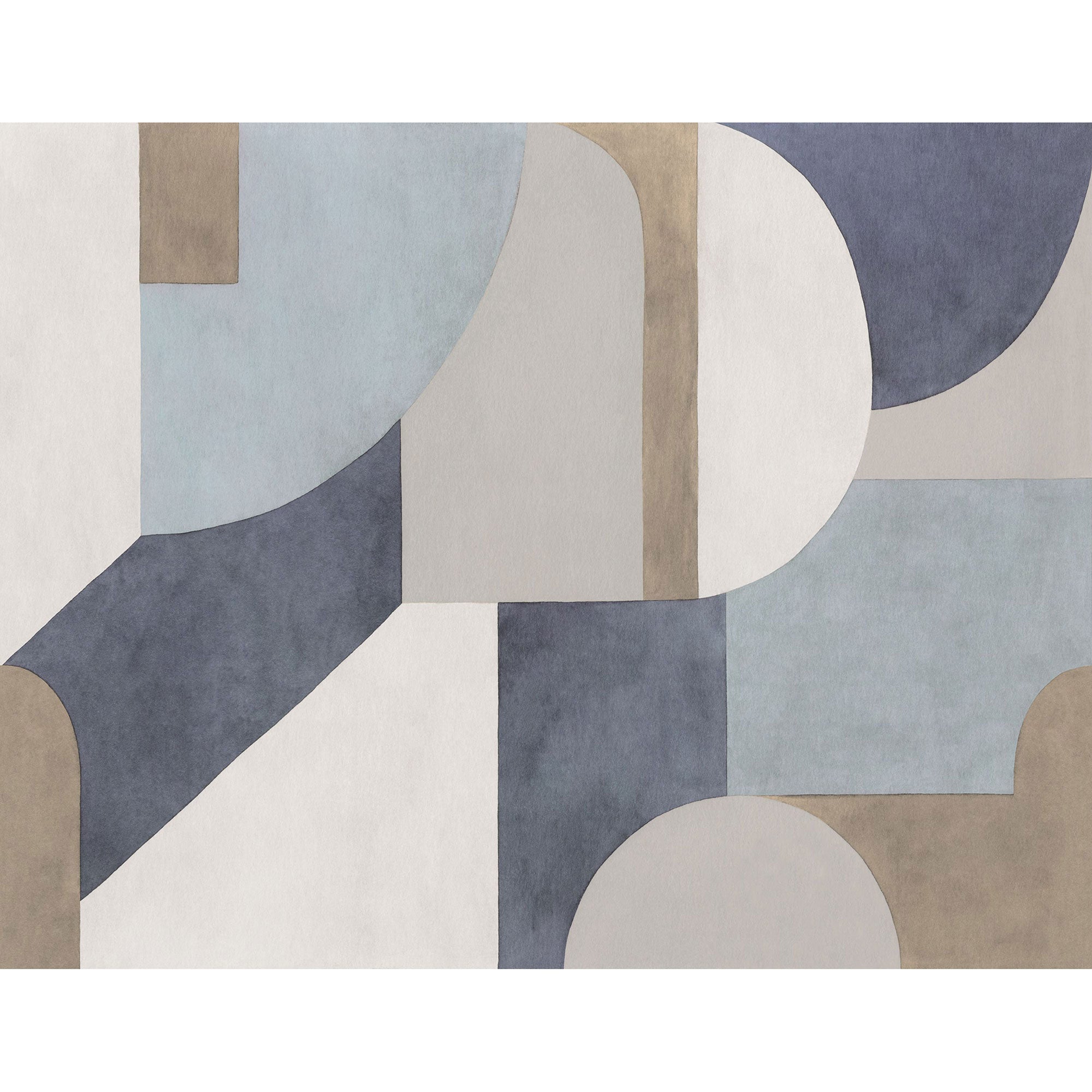 Empire Des Formes Bleu Orage Wonderwalls 3 Mural by Casadeco (400x310cm)