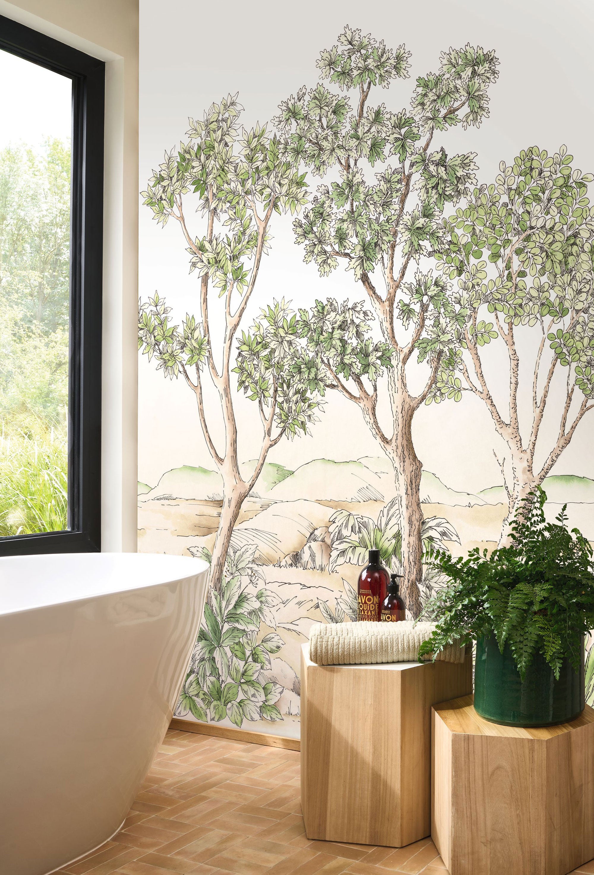Terre D'Acacias Vert Feuillage Wonderwalls 3 Mural by Casadeco (200x280cm)