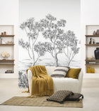 Terre D'Acacias Noir Fusain Wonderwalls 3 Mural by Casadeco (200x280cm)