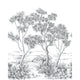 Terre D'Acacias Noir Fusain Wonderwalls 3 Mural by Casadeco (200x250cm)