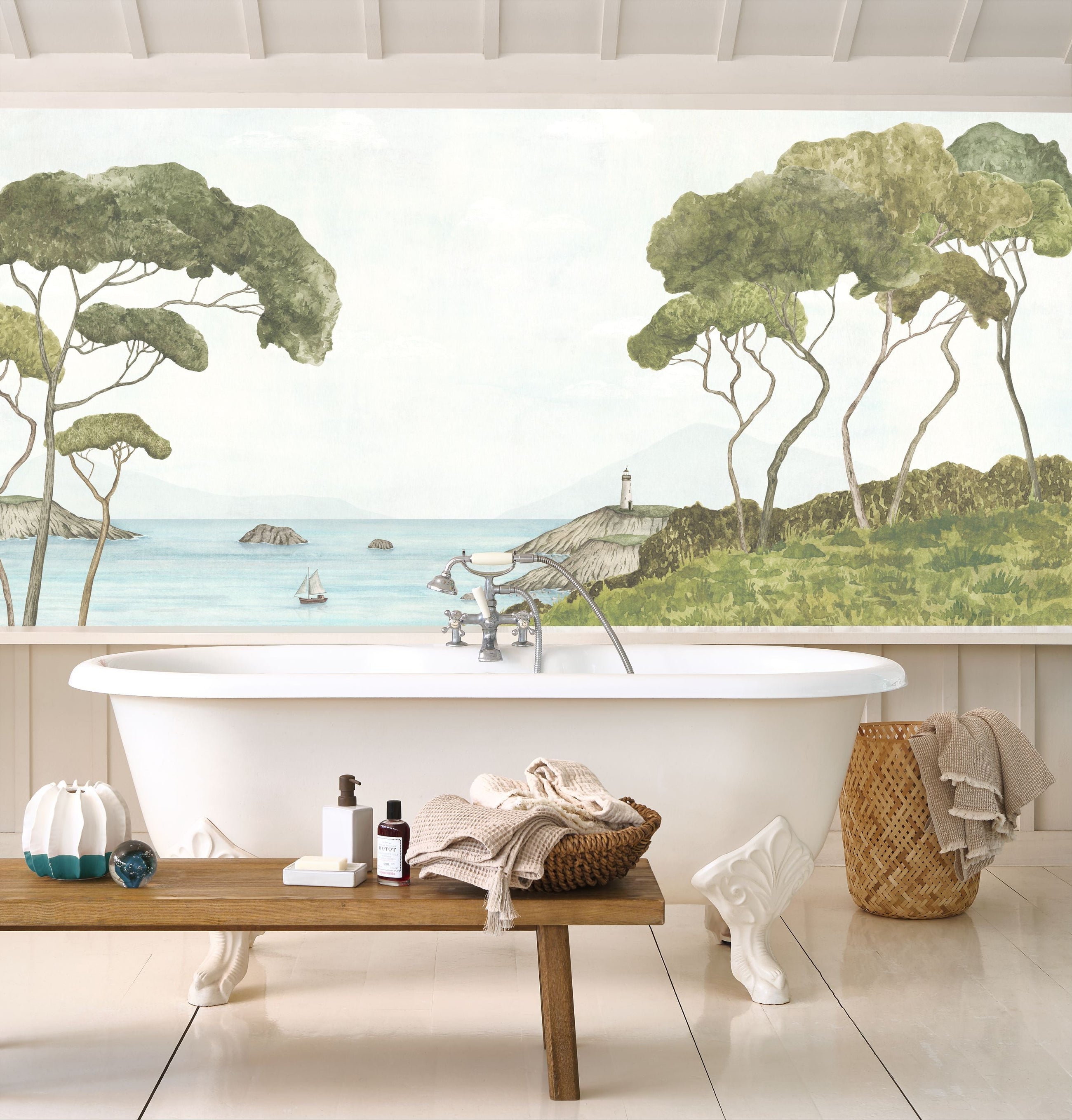Pinedes Littorales Vert Pin Wonderwalls 3 Mural by Casadeco (300x250cm)