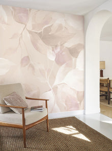 Souffle Vegetal Rose Nude Wonderwalls 3 Mural by Casadeco (200x280cm)