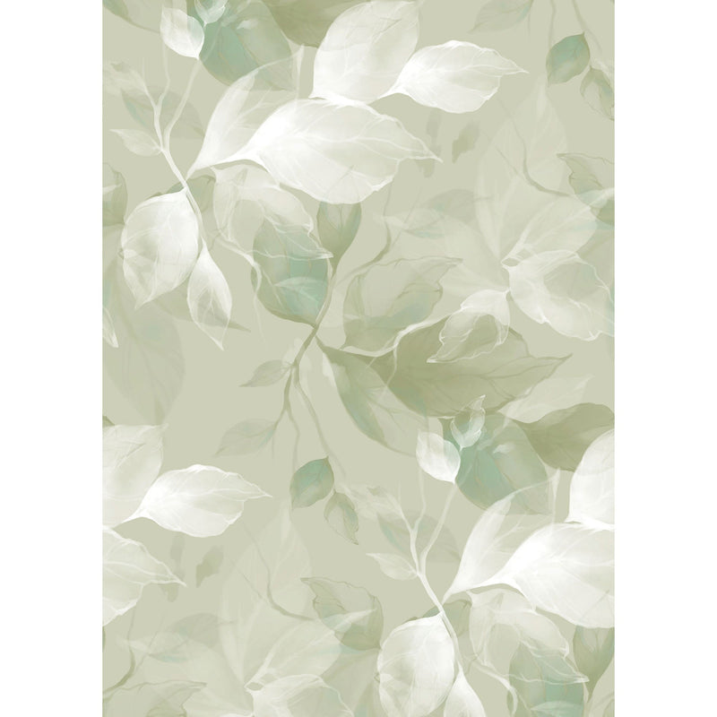 Souffle Vegetal Vert Amande Wonderwalls 3 Mural by Casadeco (200x280cm)