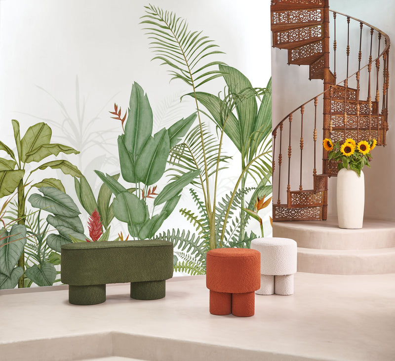 Eden Tropical Vert Palme Wonderwalls 3 Mural by Casadeco (300x250cm)