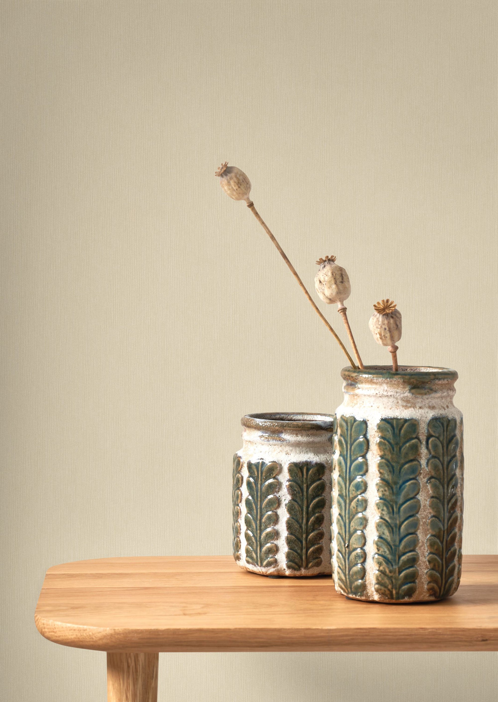 Beige Sable Hansan Wallpaper by Casadeco