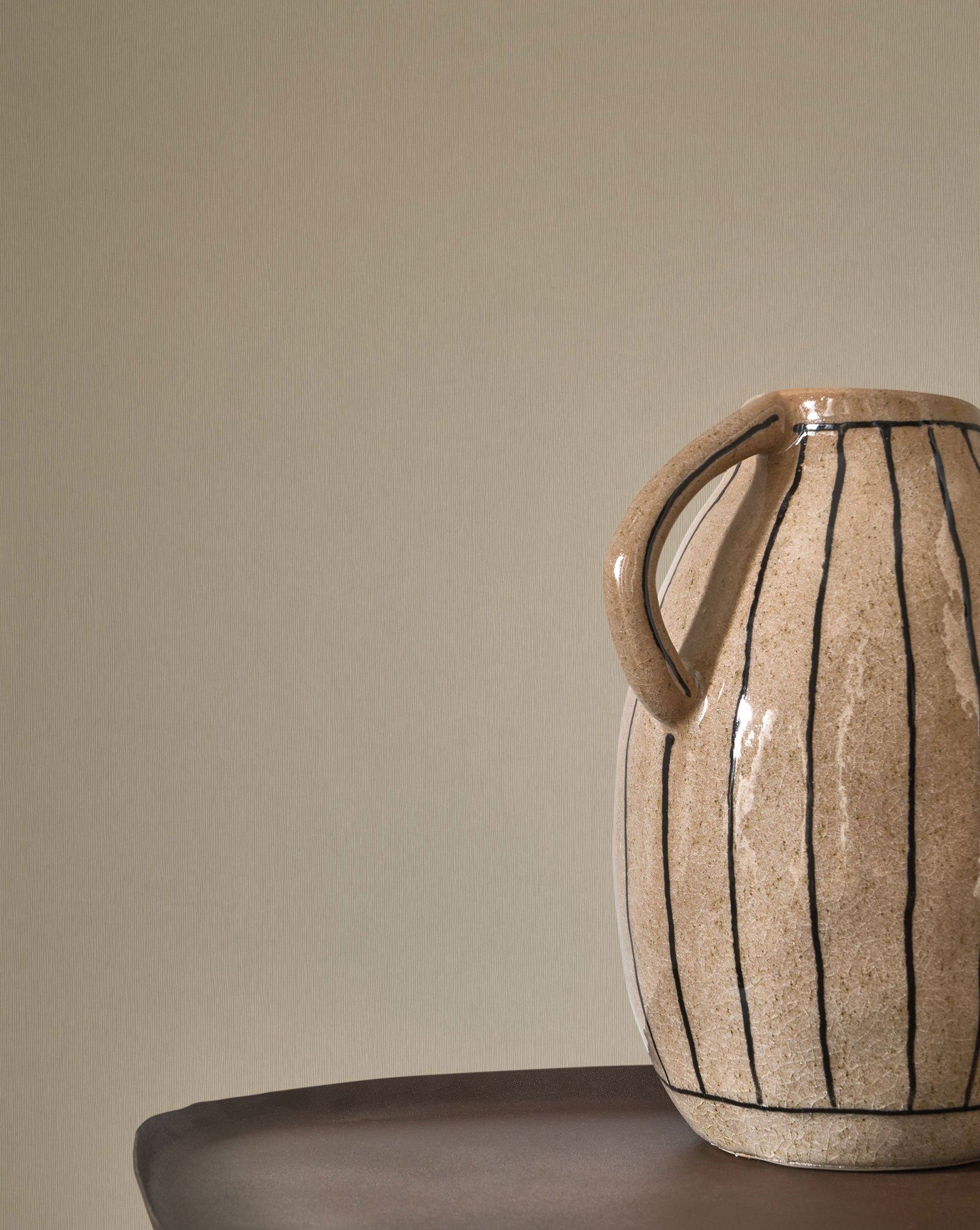 Taupe Hansan Wallpaper by Casadeco