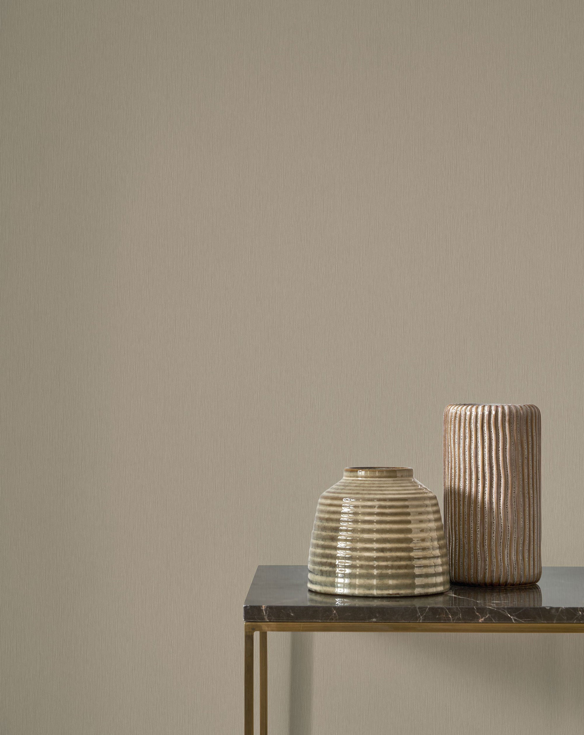 Gris Tourterelle Hansan Wallpaper by Casadeco