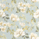 Sous Les Rosiers Bleu Doux Le Beau Jardin Wallpaper by Casadeco