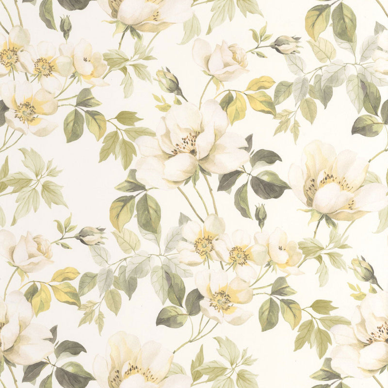 Sous Les Rosiers Vert Feuille Le Beau Jardin Wallpaper by Casadeco