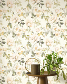 Sous Les Rosiers Vert Feuille Le Beau Jardin Wallpaper by Casadeco