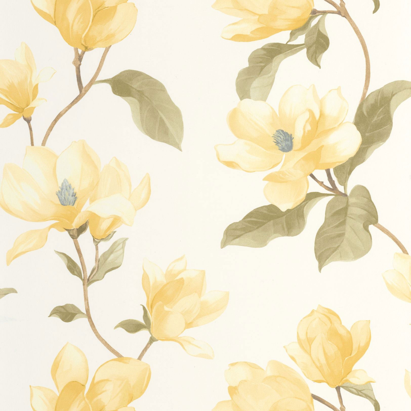 Brume De Magnolia Jaune Beurre Le Beau Jardin Wallpaper by Casadeco