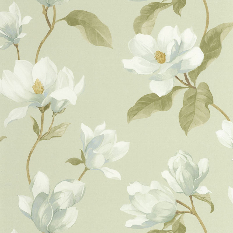 Brume De Magnolia Vert Amande Le Beau Jardin Wallpaper by Casadeco