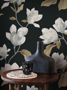 Brume De Magnolia Noir Fusain Le Beau Jardin Wallpaper by Casadeco