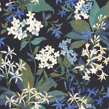 Songe De Jasmin Bleu Encre Le Beau Jardin Wallpaper by Casadeco