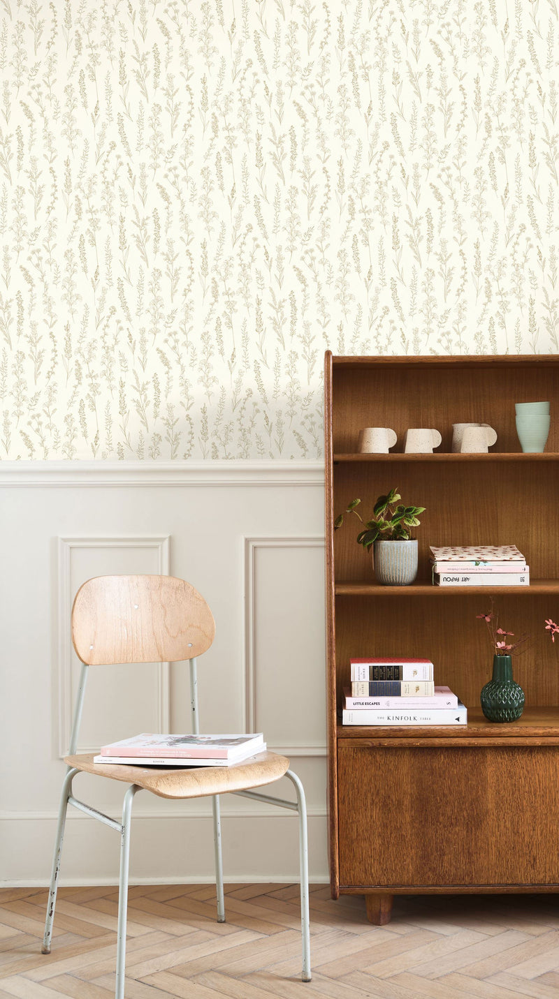 Carnet Botanique Naturel Le Beau Jardin Wallpaper by Casadeco
