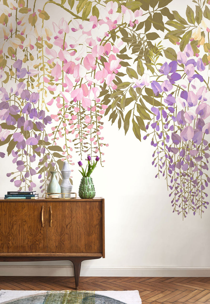 A L'Ombre Des Glycines Parme Le Beau Jardin Mural by Casadeco (200x310cm)