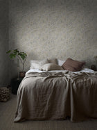 Nocturne Light Green and White Icons Wallpaper by Boråstapeter