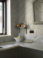 Nocturne Light Green and White Icons Wallpaper by Boråstapeter