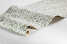 Nocturne Light Green and White Icons Wallpaper by Boråstapeter