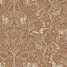 2045 Under the Elder Tree Dark Brown and Beige Icons Wallpaper by Boråstapeter