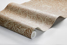 2045 Under the Elder Tree Dark Brown and Beige Icons Wallpaper by Boråstapeter