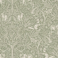Under the Elder Tree Green and Beige Wallpaper by Boråstapeter